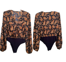 Load image into Gallery viewer, Vintage paisley bodysuit New M Kargo Fresh
