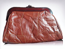 Load image into Gallery viewer, Vintage patchwork leather Clutch Kargo Fresh
