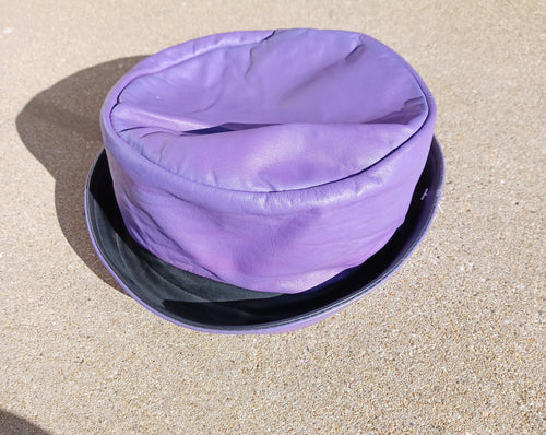 Vintage purple leather bucket hat M/L Kargo Fresh