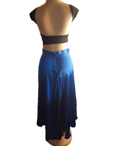 Vintage silk swing maxi skirt and crop top xs/s Kargo Fresh