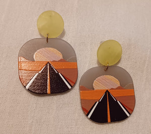 Vintage style Acrylic Pop Art Earrings Kargo Fresh