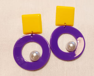 Vintage style Acrylic Pop Art Earrings Kargo Fresh