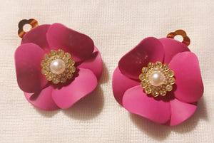 Vintage style Flower Clip On Earrings Kargo Fresh