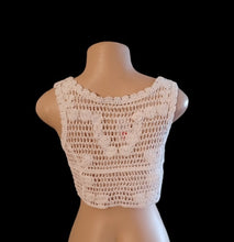 Load image into Gallery viewer, Vintage style crochet crop top New Kargo Fresh
