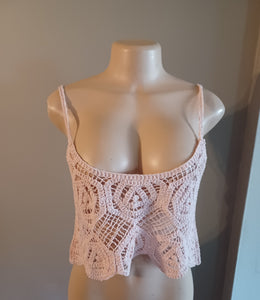 Vintage style crochet crop top New large Kargo Fresh