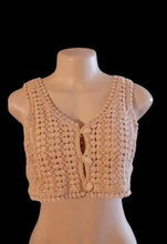 Load image into Gallery viewer, Vintage style crochet crop top and earrings set New small Kargo Fresh
