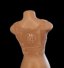 Load image into Gallery viewer, Vintage style crochet crop top and earrings set New small Kargo Fresh
