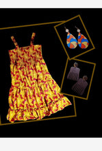 Load image into Gallery viewer, Vintage style kaftan dress and matching earrings new free size Kargo Fresh

