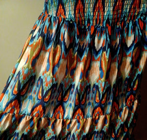 Vintage style kaftan dress and matching earrings new free size Kargo Fresh