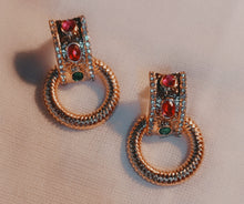 Load image into Gallery viewer, Vintage style rhinestone doorknocker earrings Kargo Fresh
