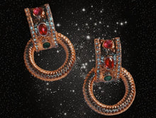 Load image into Gallery viewer, Vintage style rhinestone doorknocker earrings Kargo Fresh
