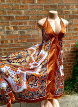Load image into Gallery viewer, Vintage style scarf halter Dress Free Size Kargo Fresh
