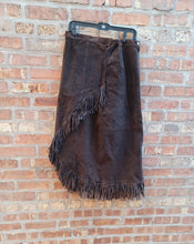 Load image into Gallery viewer, Vintage suede fringe skirt 12/14 Kargo Fresh
