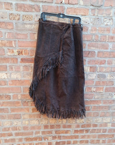 Vintage suede fringe skirt 12/14 Kargo Fresh