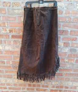 Vintage suede fringe skirt 12/14 Kargo Fresh