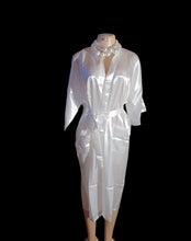 Load image into Gallery viewer, White satin robe with accessories xl Kargo Fresh
