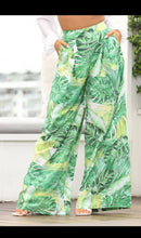 Load image into Gallery viewer, Wide leg Monstera leaf Beach Pants 2Xl Kargo Fresh
