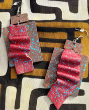 Load image into Gallery viewer, Wood Leather Paint Earrings Kargo Fresh
