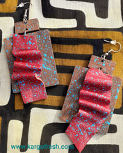 Load image into Gallery viewer, Wood Leather Paint Earrings Kargo Fresh
