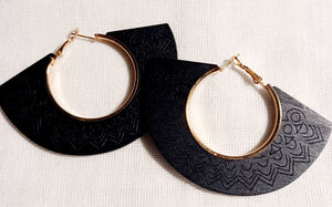 Wood and metal  Hoop Earrings Kargo Fresh