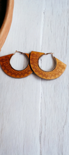 Load image into Gallery viewer, Wood and metal  Hoop Earrings Kargo Fresh
