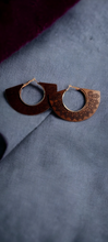 Load image into Gallery viewer, Wood and metal  Hoop Earrings Kargo Fresh
