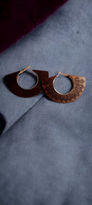 Wood and metal  Hoop Earrings Kargo Fresh