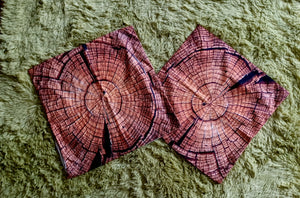 Wood slab pillowcases 17x17 new Kargo Fresh