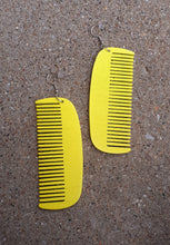 Load image into Gallery viewer, Wooden Afro Comb Earrings Kargo Fresh
