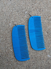 Load image into Gallery viewer, Wooden Afro Comb Earrings Kargo Fresh
