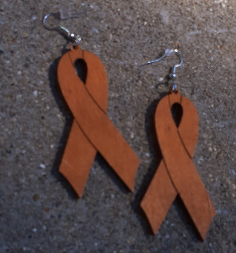 Wooden Awareness Ribbon Earrings Kargo Fresh