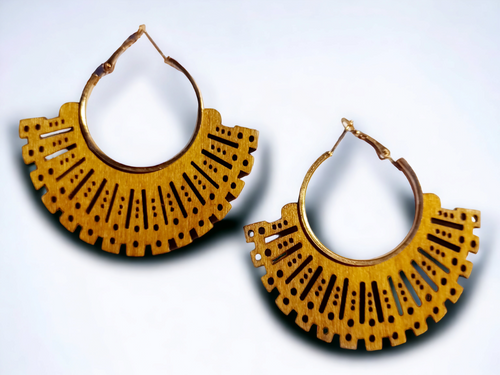 Wooden Hoop Earrings Kargo Fresh