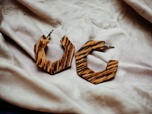 Load image into Gallery viewer, Wooden Minimalist Hoop Earrings Kargo Fresh
