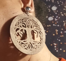 Load image into Gallery viewer, Wooden Tree of Life Earrings Kargo Fresh
