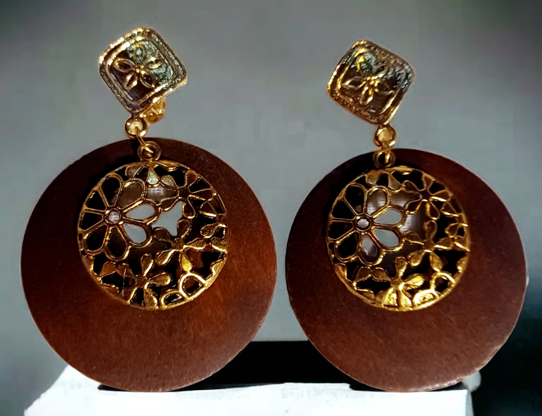 Wooden boho clip on hoops Kargo Fresh