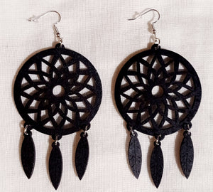 Wooden dream catcher earrings Kargo Fresh