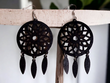 Load image into Gallery viewer, Wooden dream catcher earrings Kargo Fresh
