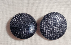 Xl clip on faux snakeskin clip on earrings Kargo Fresh