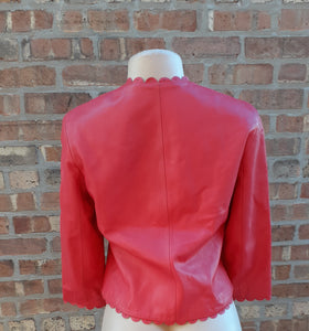 Y2K Siena Studios Pink Leather Blazer Jacket Small Kargo Fresh