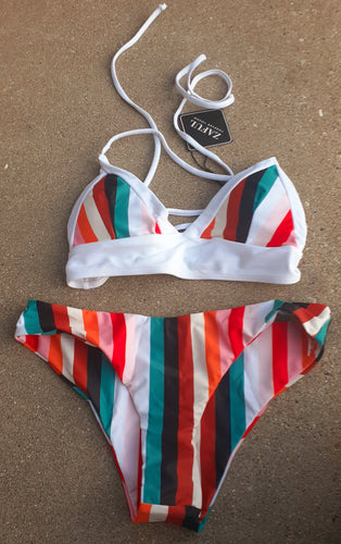 Zaful Yacht Party Themed  Bralet Bikini Size Small 4 Kargo Fresh