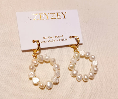 Zeyzey Pearl Hoops Rare Kargo Fresh