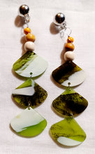 Load image into Gallery viewer, handmade Boho acrylic clip on earrings Kargo Fresh
