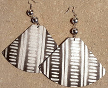 Load image into Gallery viewer, Extra Large Wooden Afrocentric Design Abstract Earrings
