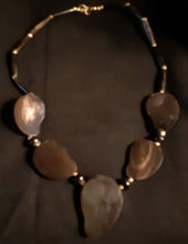 Load image into Gallery viewer, Vintage Bovine Bib Necklace &amp; Clip-On Earrings Set, Handmade Kenya
