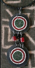 Load image into Gallery viewer, Vintage Maasai Beaded Necklace &amp; Earring Set, 19 Inch
