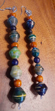 Load image into Gallery viewer, Ugandan Paper bead and Wood Handmade Earrings
