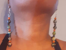 Load image into Gallery viewer, Ugandan Paper bead and Wood Handmade Earrings
