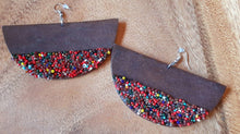 Load image into Gallery viewer, Extra Large Handmade Seed bead  And Wood Earrings
