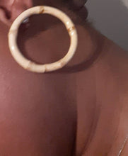 Load image into Gallery viewer, Handmade Natural Bamboo Hoop Earrings
