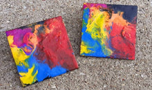 Load image into Gallery viewer, Abstract Handpainted Design Wood Earrings
